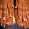 Gel polish manicure and pedicure